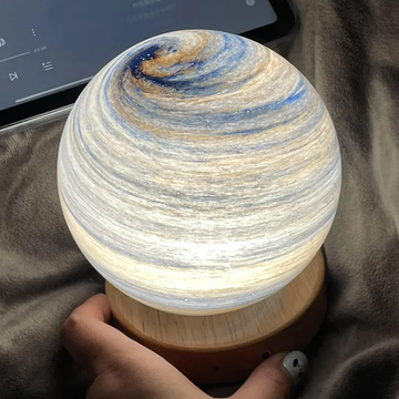 Swirl Nebula Planet Table Lamp, Dreamy Galaxy Sphere LED Night Light For Bedside, Desk Decor And Holiday Gifting
